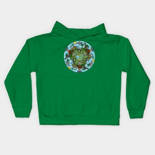 Dinosaur Themed Mandala Kids Hoodie